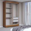 Ver imagem 6 de Guarda-roupa Solteiro Splendore 4 Portas 2 Gavetas com Espelho 100% Mdf com Pé Cinamomo - Panorama M
