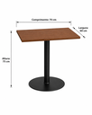Ver imagem 4 de Mesa Retangular 70cm Tampo MDF Resistente Base de Aço:70cm