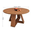 Ver imagem 4 de Mesa de Jantar Redonda com 2 Bancos Curvos Orgânico em Mdf