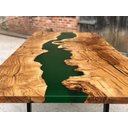 Ver imagem 3 de Resina Epóxi Verde Translúcida Para Mesas de Madeira River Table Madeira MDF Etc 1kg