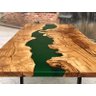 Resina Epóxi Verde Translúcida Para Mesas de Madeira River Table Madeira MDF Etc 1kg - 3