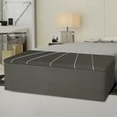 Ver imagem 1 de Calçadeira Baú Berlim King 195 Cm Suede Cinza - MV Estofados Shop