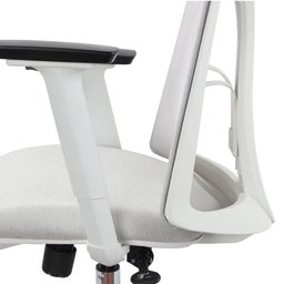 Kit 8 Cadeiras Escritório Presidente Ergonômica Nr17 Elements Apoio Lombar Branca/cinza - 7