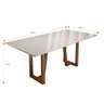 Conjunto Sala de Jantar Mesa Antonela 200x100cm Tampo Vidro/mdf com 8 Cadeiras Julia - 2