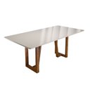 Ver imagem 4 de Conjunto Sala de Jantar Mesa Antonela 200x100cm Tampo Vidro/mdf com 8 Cadeiras Julia
