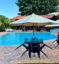 Ver imagem 7 de Jogo de Mesa Alumínio para Piscina 4 Cadeiras Jardim Alegra + Guarda Sol