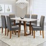 Conjunto Sala de Jantar Mesa Antonela 160x90cm com 6 Cadeiras Julia  - 1