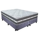 Ver imagem 1 de Cama Box Casal Bipartido Suede + Colchão Anjos Black Graphite Molas Ensacadas 138x188x64cm Cor:cinza