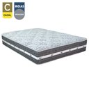 Ver imagem 2 de Cama Box Casal Bipartido Suede + Colchão Anjos Black Graphite Molas Ensacadas 138x188x64cm Cor:cinza