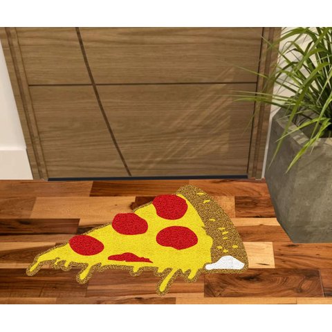 TAPETE PARA COZINHA E DECORAÇÃO PIZZA, TAPETE PIZZA FORMATO.