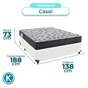 Ver imagem 3 de Conjunto Cama Box Branco Casal + Colchão D33 Iso100 Ortobom