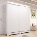 Ver imagem 1 de Guarda-Roupa Infantil 2 Portas de Correr 100% MDF 160cm Fantelli Espresso Móveis Branco