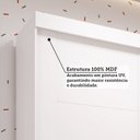 Ver imagem 5 de Guarda-Roupa Infantil 2 Portas de Correr 100% MDF 160cm Fantelli Espresso Móveis Branco