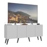 Rack Retrô para Tv até 50 Polegadas com 4 Portas Multimóveis Mp1071 Branco/preto - 3