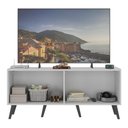 Ver imagem 2 de Rack Retrô para Tv até 50 Polegadas com 4 Portas Multimóveis Mp1071 Branco/preto