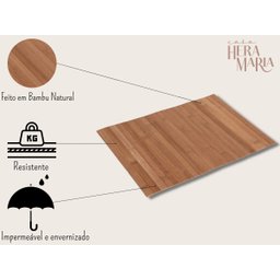 Esteira Suporte Braco de Sofa Copo Apoio de Bambu Natural - 3