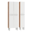 Ver imagem 1 de Kit Armários Paneleiros com 6 Portas para Cozinha Madri Mdp Teka Branco - Clicklar