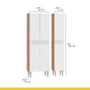 Ver imagem 3 de Kit Armários Paneleiros com 6 Portas para Cozinha Madri Mdp Teka Branco - Clicklar