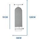 Ver imagem 6 de Tábua Mesa de Passar Roupa Dobrável e Regulável Pequena Branca