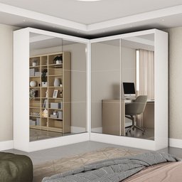 Closet Casal Duplo Belém 4 Portas Premium 4 Gavetas Carioca Móveis - 1
