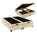 Ver imagem 1 de Cama Box Bau Queen Blindado Nature Perola 158x198