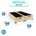 Ver imagem 4 de Cama Box Bau Queen Blindado Nature Perola 158x198