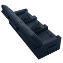 Ver imagem 3 de Poltrona de Cinema Reclinável 3 Lugares Baú Usb Mallie Fh9 Veludo Azul - Mpozenato