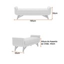 Ver imagem 4 de Puff Recamier 195cm Andros Linho Nobre Cinza - Sallar Home