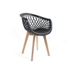 CONJUNTO 6 CADEIRAS WEB PRETA WOOD - 2