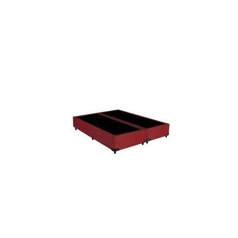 Cama Base Box King Bipartido Vinho Suede 38x193x203