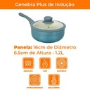 Ver imagem 7 de Panela Antiaderente Cerâmica de Indução Azul Genebra Plus 16cm - Casambiente