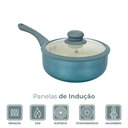 Ver imagem 5 de Panela Antiaderente Cerâmica de Indução Azul Genebra Plus 16cm - Casambiente