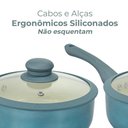 Ver imagem 3 de Panela Antiaderente Cerâmica de Indução Azul Genebra Plus 16cm - Casambiente