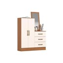 Ver imagem 1 de Cômoda Briz B700 c/2 Portas e 3 Gavetas Cinamomo/Off Henn