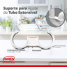 Suporte para Ajuste do Tubo Extensível Sifão Cor Branco Durín - 2