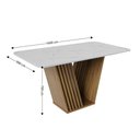 Ver imagem 6 de Mesa de Jantar Tampo Marmorizado Branco com Vidro 6 Lugares Ibiza Yescasa