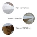 Ver imagem 2 de Mesa de Jantar Tampo Marmorizado Branco com Vidro 6 Lugares Ibiza Yescasa