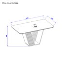 Ver mais imagens de Mesa de Jantar Tampo Marmorizado Branco com Vidro 6 Lugares Ibiza Yescasa