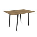 Ver imagem 1 de Mesa de Sala Jantar Iguaçu Aço C/tampo Madeirado 160x90cm Preto Fosco/nogueira - Kappesberg