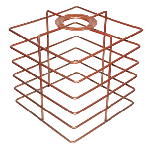 Cupula de Aramado Boxy Cobre para Pendentes e Abajures