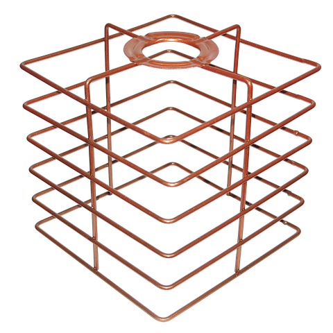 Cupula de Aramado Boxy Cobre para Pendentes e Abajures