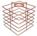 Ver imagem 1 de Cupula de Aramado Boxy Cobre para Pendentes e Abajures