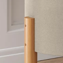 Ver imagem 4 de Kit 2 Puffs Decorativo Redondo Banqueta Sala Quarto Escritório Pés Madeira Zuppy - Bege Linho