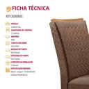 Ver imagem 4 de Conjunto 2 Cadeiras Lisa Estrutura MDF Veludo Café Moderna 60cm Sala Jantar