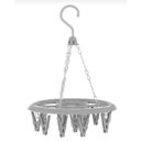 Ver imagem 1 de Mini Varal Redondo com 12 Clips Plástico para Roupas Delicadas 27cm Rayco