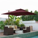 Ver mais imagens de Ombrelone Guarda Sol Premium Aluminio Vinho 3x3m c/ Base de 120L