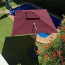 Ver imagem 6 de Ombrelone Guarda Sol Premium Aluminio Vinho 3x3m c/ Base de 120L