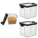 Ver imagem 1 de Pote Organizador Kit 2 Uni Conserva Tempero Mantimento Armario Alimento Acrilico Transparente Cozinh