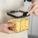 Ver imagem 7 de Pote Organizador Kit 2 Uni Conserva Tempero Mantimento Armario Alimento Acrilico Transparente Cozinh