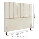 Ver imagem 3 de Cabeceira Casal 140 Cm com Frame Carla Suede Bege Artte